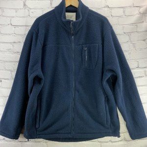 Old Navy Fleece Jacket Sz XL Mens Blue Zip Up